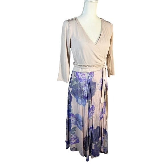 Luxe by Seraphine, Maternity Sz. 2, Pink & Purple Floral Dress, Balletcore, Soft - Picture 1 of 6